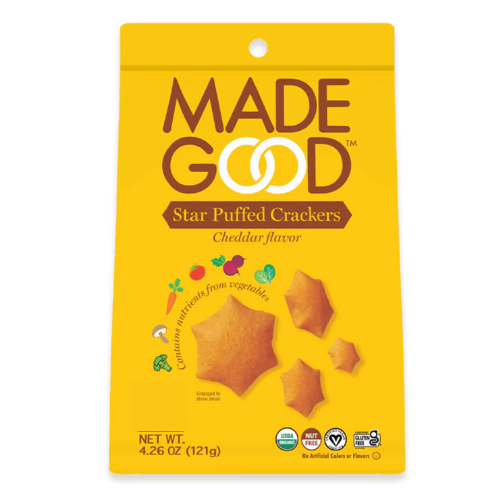 Made Good Cheddar Puffed Crackers - 121g Bag