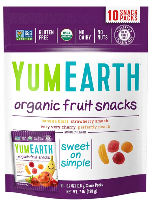 Yum Earth Organic Fruit Gummies Multipack - 10 packs